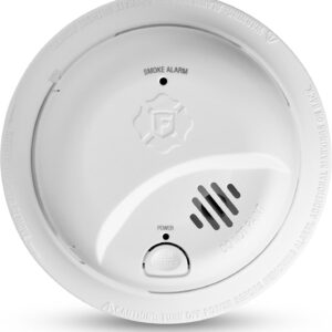 first alert smoke alarm, battery operated detector with test & silence button, smi100, 1 pack