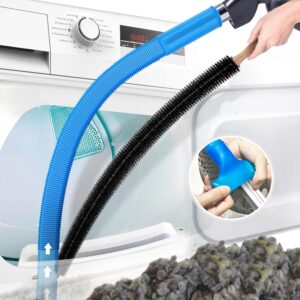 2 pieces dryer vent cleaner kit compatible with most vacuum cleaner, dryer lint brush and vacuum hose attachment with universal connector, quickly lint remover