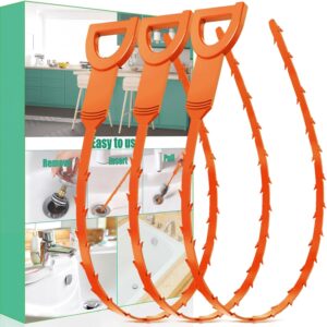 drain snake hair drain clog remover 3 pack shower snake sink unclogger tool with exquisite packaging