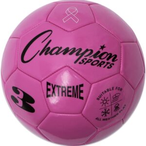 champion sports extreme series soccer ball – sizes 3, 4, 5, soft touch, all weather, high air retention, youth & adult league balls for training, games, outdoor & indoor play, multiple colors