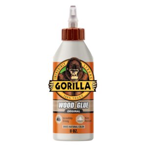 gorilla wood glue; 8 ounce bottle; natural wood color; (pack of 1)