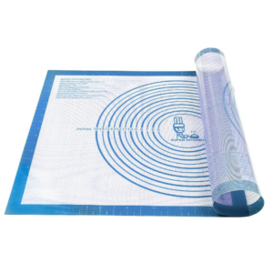 nonstick silicone pastry mat extra large with measurements 28''by 20'' for silicone baking mat, counter, dough rolling,fondant/pie crust by folksy super kitchen (20×28, blue)