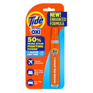 tide stain remover for clothes, to go pen, instant spot remover for clothes, travel & pocket size, 1 count